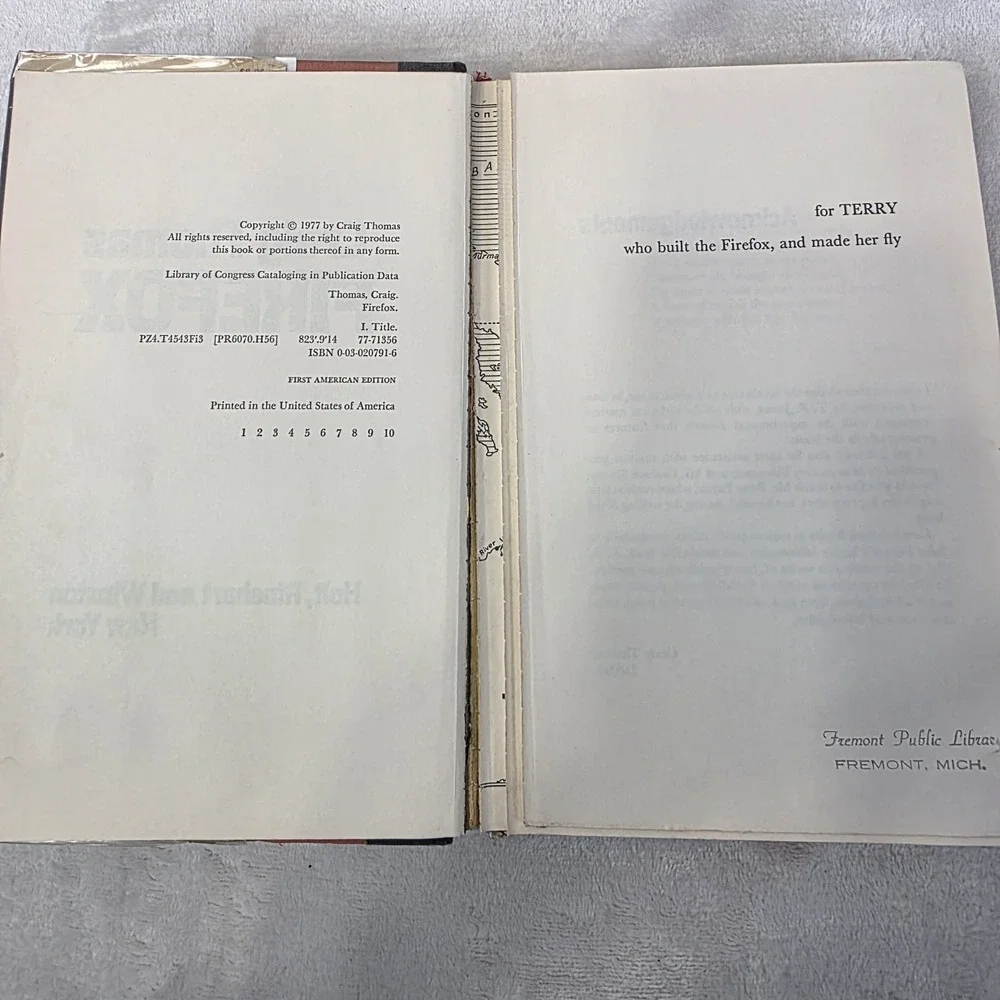 Firefox by Craig Thomas (HCDJ, 1977, 1st American‎ Edition, First Printing)